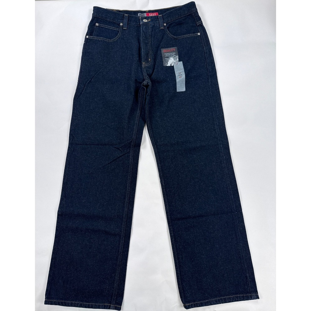 Vintage Anchor Blue Jeans Mens 32x32 Easy Dark Rinse Loose Baggy Skater Y2K NWT